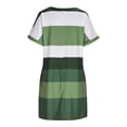 thumbnail image 5 of Sokhug Womens Color Block Striped T Shirt Dress Short Sleeve Crew Neck Casual Tunic Dresses with Pockets, 5 of 7