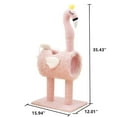 thumbnail image 3 of ShadeMart Flamingo Cat Scratching Post - Plush & Sisal Climbing Tower with Bell Toy for Kittens, 3 of 5