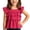 Hot Pink, variant on Girls Black Gingham Ruffle Sleeveless Blouse Square Neck Tie Back Cotton Polyester Blend Top,Size 5 T