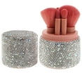 thumbnail image 2 of KAKOWELY travel makeup brush set 1 Set Rhinestone Makeup Brush Set Bling Crystal Cosmetics Face Blending Liquid Foundation Powder Concealer Eye Shadows Makeup Beauty Tool With Holder For Travel Home, 2 of 5