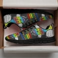 thumbnail image 3 of Love Is Love LGBT Pride Flag Shoes for Men Women Running Shoes Lightweight Walking Sneakers Mesh Athletic Sport Shoes Black Size 6, 3 of 5