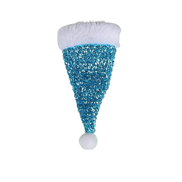 6pc Christmas Sequin Knife And Fork Set Mini Christmas Hat Knife And Fork Decoration Desktop Christmas Ornaments