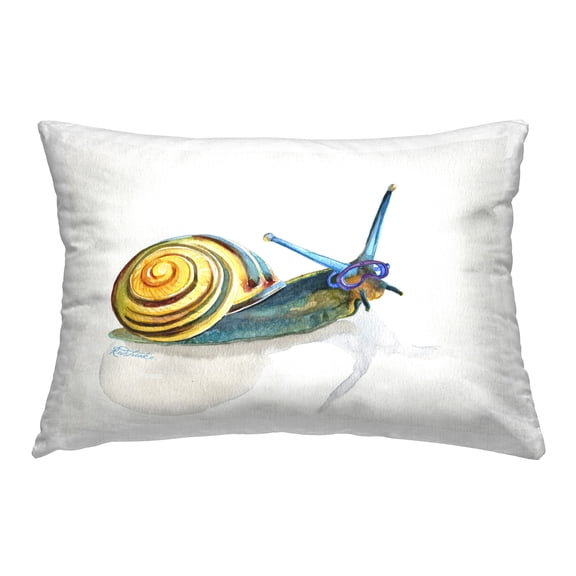 Stupell Industries Snail & Snorkel Goggles Decorative Printed Throw Pillow Design by Jennifer Redstreake