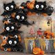 thumbnail image 4 of Black Halloween Bat Balloons - 35 Inch, Pack of 8 | Spooky Halloween Balloons for Halloween Party Decorations | Baby Bat Balloon, Halloween Mylar Ball, 4 of 5