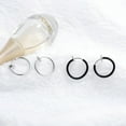 thumbnail image 4 of DESIGNICE 2 Pairs Titanium Steel Clip on Earrings Earrings for Men Women Gothic Hop Fashion Round Circle Piercing Earrings Jewelry Gift, 4 of 7