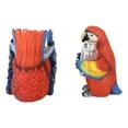 thumbnail image 2 of Red Scarlet Macaw Parrot Wine Bottle And Salt Pepper Shakers Holder Figurine Set, 2 of 9