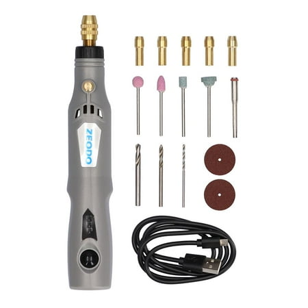 

ZD5000 Power Rotary Tool 700mAh Built-in Battery Rotary Tool Kit with 3 Speed Multiple Use for Woodworking Cutting Engraving Carving Polishing Drilling Grinding and Sanding