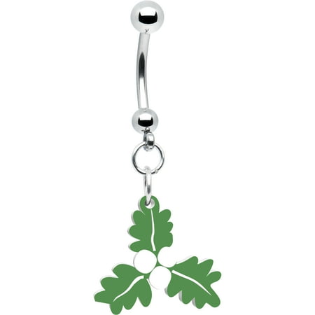 Holiday Mistletoe Belly Button Ring Holiday Mistletoe Belly Button Ring