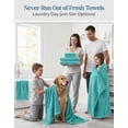 thumbnail image 4 of Casa Platino 18 Piece Bath Towels Set - Includes 6 Large Bath Towels, 6 Hand Towels & 6 Washcloths - Soft Absorbent Cotton Towels for Bathroom - Aqua Sky, 4 of 8
