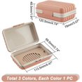 thumbnail image 2 of Travel Soap Container Leakproof Soap Box Travel Soap Case Soap Holder Travel Silicone Closure Portable Container Soap Saver Box for Traveling Camping Gym Mixed Color Multi-color, 2 of 5
