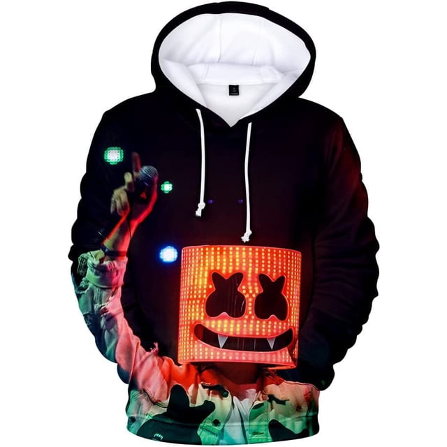 Xishao Sudadera con Capucha para Hombre, con Estampado 3D De DJ, Chaqueta De Dibujos Animados, Abrigo, Ropa De Gran Tamaño WH282 XL WH282 XL Xishao ropa