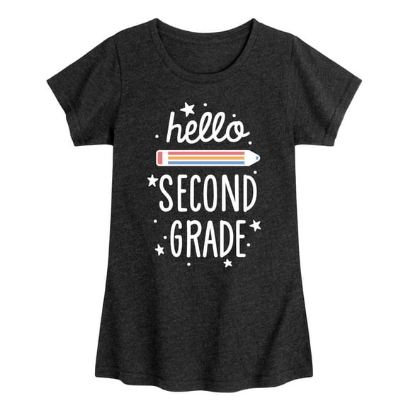 Instant Message - Hello Second Grade - Toddler & Youth Girls Short Sleeve Graphic T-Shirt