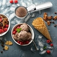 thumbnail image 3 of Bxaolu Ice Cream Scoop, Portable Stainless Steel Ice Cream Scoop with Trigger and Comfortable Handle,Ice Cream Scoop Spoon Perfect for DIY Ice Cream,Fruit,Cookie (1PC, Silver), 3 of 9