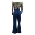 thumbnail image 5 of BKQCNKM Wide Leg Pants For Women Women'S Pants Jumpsuit Wide Leg Romper Off Ladies Up Women Casual Lace Lace Shoulder Playsuit Women'S Jumpsuit Work Pants For Women Blue S, 5 of 5