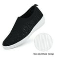 thumbnail image 3 of JENN ARDOR Women's Mesh Slip on Trainer Fitness Walking Running Sports Sneakers Casual Shoes Black，Size 9.5, 3 of 8