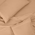 thumbnail image 5 of ROYALE LINENS 300 Thread Count 100% Long Staple Combed Cotton Sheet Set - 4 Piece Queen Bed Sheets - 1 Fitted, 1 Flat & 2 Pillow Cases - Soft Cool & Crisp Sheet Set (Queen, Sand), 5 of 10