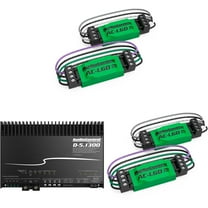 Audiocontrol D-5.1300 High Power DSP Multi-Channel Amplifier With Accubass with 2 Pairs AudioControl AC-LGD 20 Load generating device