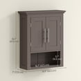 thumbnail image 2 of Armoire de Salle de Bain Murale en MDF Brun avec Tablette – Rangement de Toilette 20 Po H pour Entrée et Salon, 2 of 7