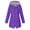 Purple, variant on iOPQO winter coats for women Women Solid Rain Jacket Outdoor Plus Size Waterproof Hooded Windproof Loose Coat Long Sleeve Crew Neck Sweater Coat Green 3XL