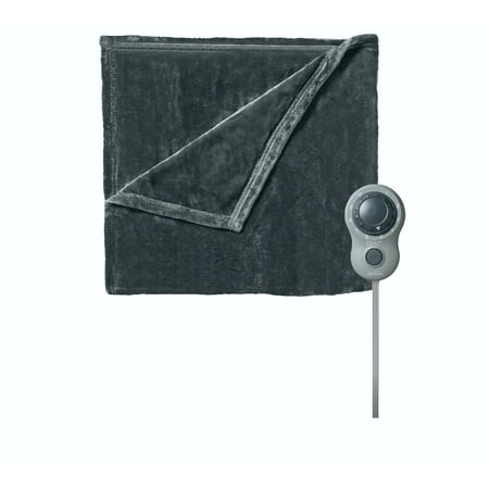 Sunbeam Velvet Electric Heated Blanket with Dial Controller, Twin