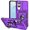 Purple, variant on TYJKeJi Case with Stander Holder Kickstand Drop Resistant Shockproof Case For Samsung Galaxy S25 Edge