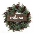thumbnail image 2 of Girlsshop Simulated Plant Persian Grass Acacia Fruit Welcome Door Decoration Wreath,red, 2 of 7