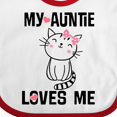 thumbnail image 3 of Inktastic My Auntie Loves Me Girls Baby Bib, 3 of 3
