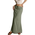 thumbnail image 6 of midelxp Linen Maxi Skirts for Women Trendy Summer Comfy Drawstring Waist A Line Skirts Cute Vacation Boho Long Flowy Skirts, 6 of 10