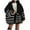 Striped Black, variant on qolati Womens Oversized Cardigan Sweaters Lightweight Open Front Chunky Knit Jackets Casual Long Lantern Sleeve Fall Sweater Coats for Women Brown L