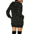 thumbnail image 3 of Chandail de Noël pour Femmes Imprimé de Vacances chandail Mi-Long Fermeture Veste à Capuche Mode Cardigan Chaud Col Rond Manches Longues Chandail de Noël, 3 of 6