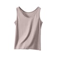 thumbnail image 3 of Loopsun Womens Sleeveless Tops Solid Round Neck Loose Thin Tank Daily Loungewear, 3 of 5