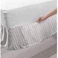 thumbnail image 2 of Neutral Color Bed Skirt, Ornamental Vintage Leafy Elements Violet Tone Gradient Inspired, Elastic Bedskirt Dust Ruffle Wrap Around for Bedding Decor, 4 Sizes, Pale Mauve and White, by Ambesonne, 2 of 2