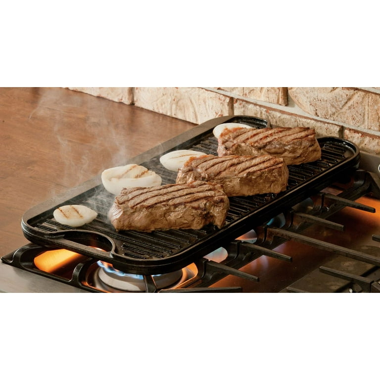 Lodge 10.5 inch Seasoned Cast Iron Reversible Grill/Griddle - Premier  Grilling