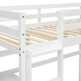 thumbnail image 5 of HSUNNS Twin Loft Bed with Desk, Modern Pine Wood Loft Bed Frame with Stair and Shelf, Bookshelves, Loft Beds Safety Guardrails for Teens and Adults, White, 5 of 8