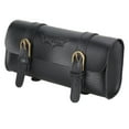 thumbnail image 4 of Bolsa Impermeable shamjiam de Cuero Artificial negro Bolsa de manillar de bicicleta retro, 4 of 9