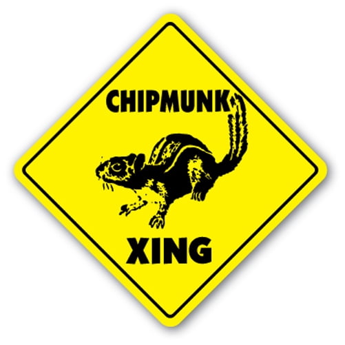 Chipmunk Crossing [3 Pack] of Vinyl Decal Stickers |for Laptop Car