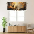 thumbnail image 2 of Rustic Deer Valance Rod Pocket Window Curtain for Kitchen Forest Animal Elk Wildlife Country Hunting Autumn Thermal Insulated Room Darkening Curtain for Dinning Room 54 by 18 in, 1 Panel, 2 of 6