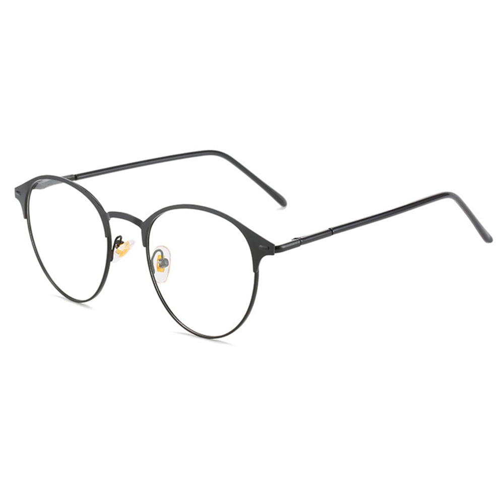 Vintage Round Frame Glasses Classic Retro Clear Lens Metal Frame