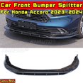 thumbnail image 2 of Accord Front Bumper Lip Matte Black Sport Style Bumper Splitter Body Kit For Honda Accord 11th Gen 2023-2024 Car Accessories, 2 of 7
