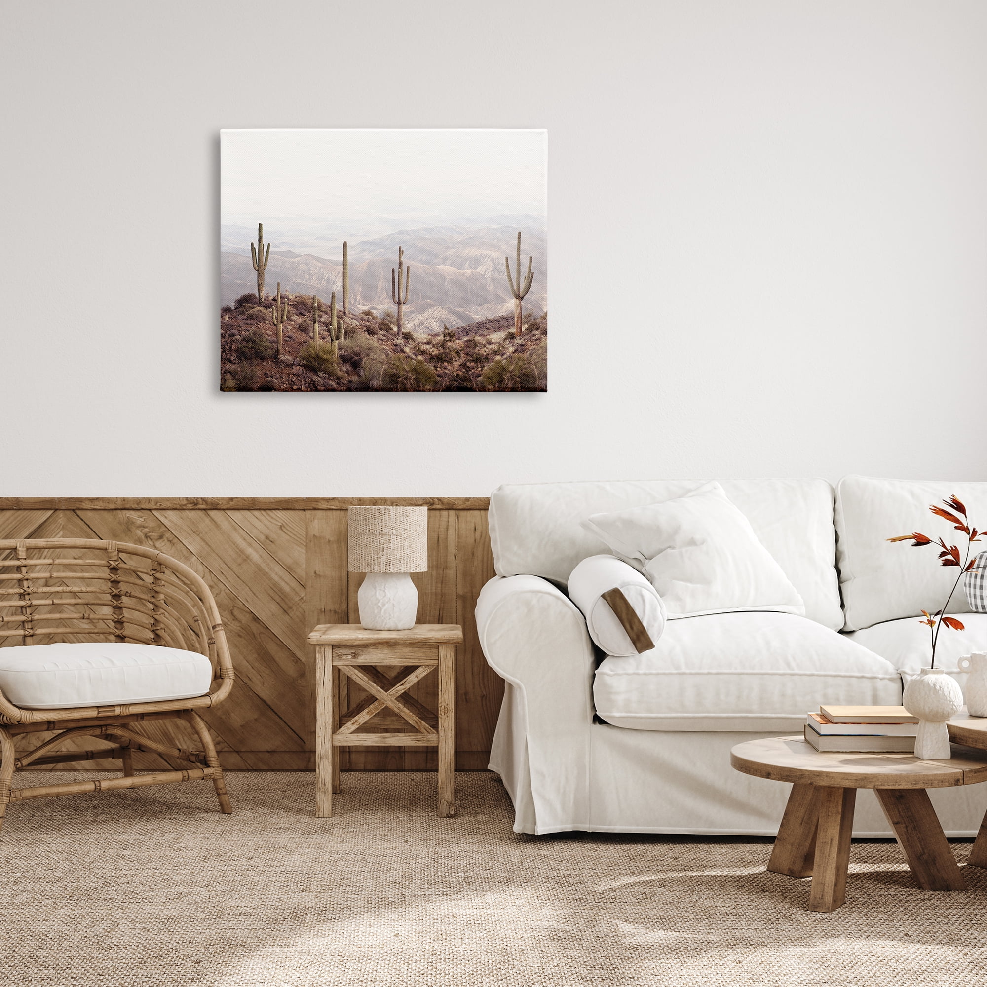 Stupell Industries Cacti Overlooking Desert Nature Photography Gallery Wrapped Canvas Print Wall Art, 40 x 30