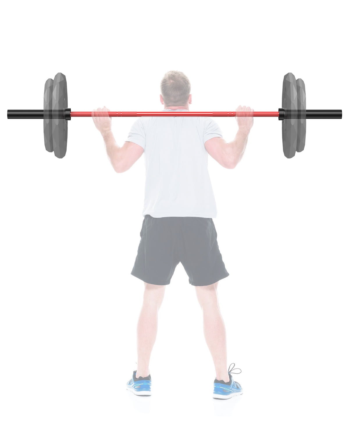 Roromall 7ft Barbell Bar, 44LB Load 1500 lbs Capacity, Weight Bars for Gym Home Exercises, Weights Lifting, Squat, Powerlifting, Bench Press Bar Fit 2" Plates