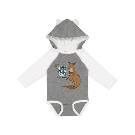 

Inktastic Future Swim Star In The Making Kangaroo Gift Baby Boy or Baby Girl Long Sleeve Bodysuit