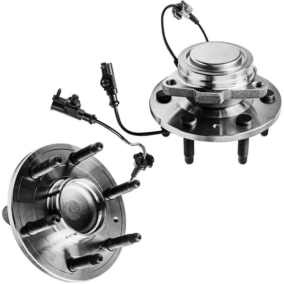Detroit Axle - 2WD Front Wheel Bearing Hubs for Chevy GMC Silverado Sierra Suburban Yukon XL 1500 Tahoe Avalanche Cadillac Escalade ESV Wheel Bearing and Hubs Assembly, Pair Hubs Replacement