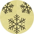 thumbnail image 1 of Ahgly Company Tapis Rond Lavable en Machine Intérieur Transitionnel Jaune Soleil, 7 Pieds Rond, 1 of 7