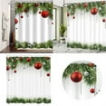 Clearance! Ikeay Christmas Shower Curtain Classical Christmas Ornaments