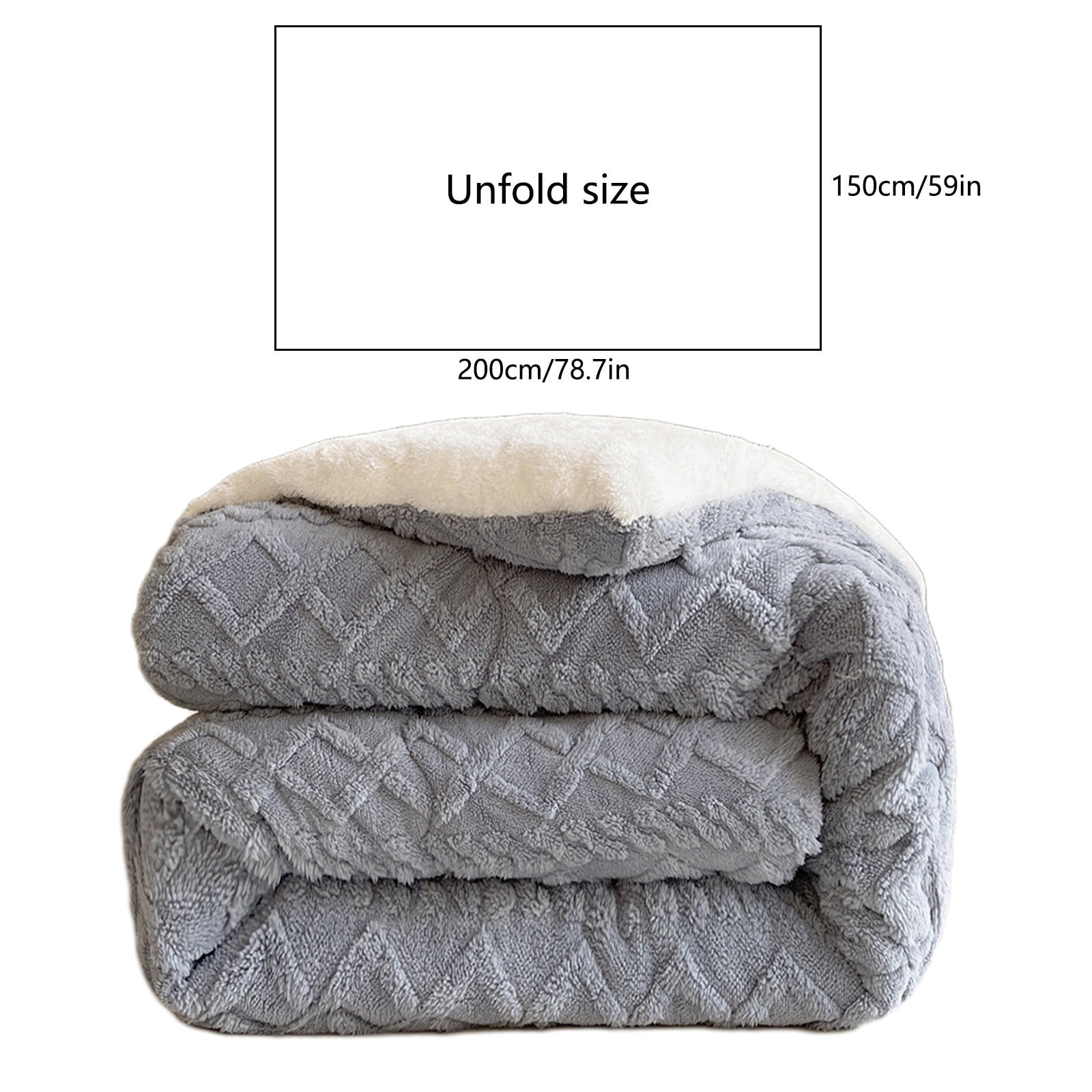 JMKQLZ Winter Lambswool Quilt Thick Warm Plush Bedding Comforter Bed Blanket Cold Weather Protection Suitable For All Seasons