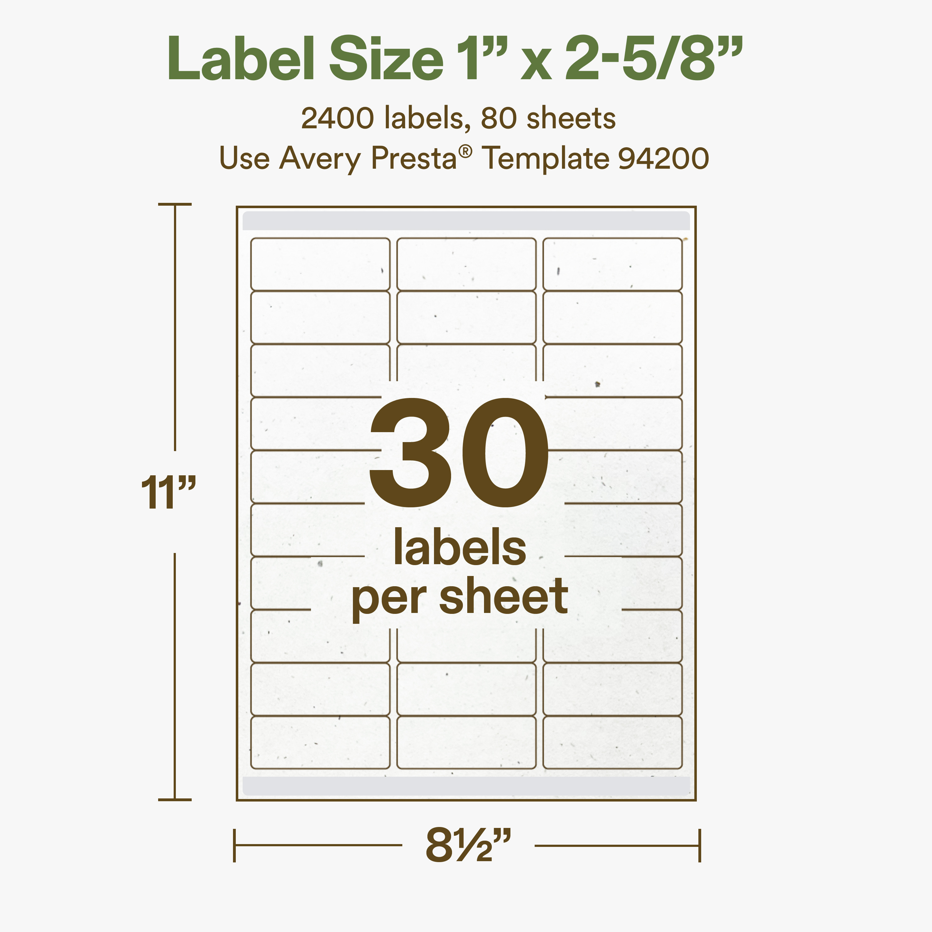 Avery Rectangle Hemp Labels, 1 Avery Rectangle Hemp Labels, 1