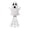 A001- Clear (Style A), variant on Halloween Decorations, Cute Wobble Dancing Ghost Decor, Felt Halloween Ghost Decor, Tabletop Halloween Decor, 13X6.5X3.5 Inch Metal Spring Standing Figurine for Home, Office,