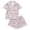 02 Pink, variant on Women's Pink Heart Print Pajama Set Button Down Collar Sleepwear Milk Silk Pajamas Short Sleeve & Shorts Set S-2XL Loungewear & Homewear