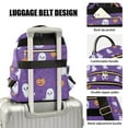 thumbnail image 3 of FORMRS Mini Backpack Purse for Women Quilted Travel Daypack Casual Shoulder Bag, Halloween Purple Ghosts, 3 of 7